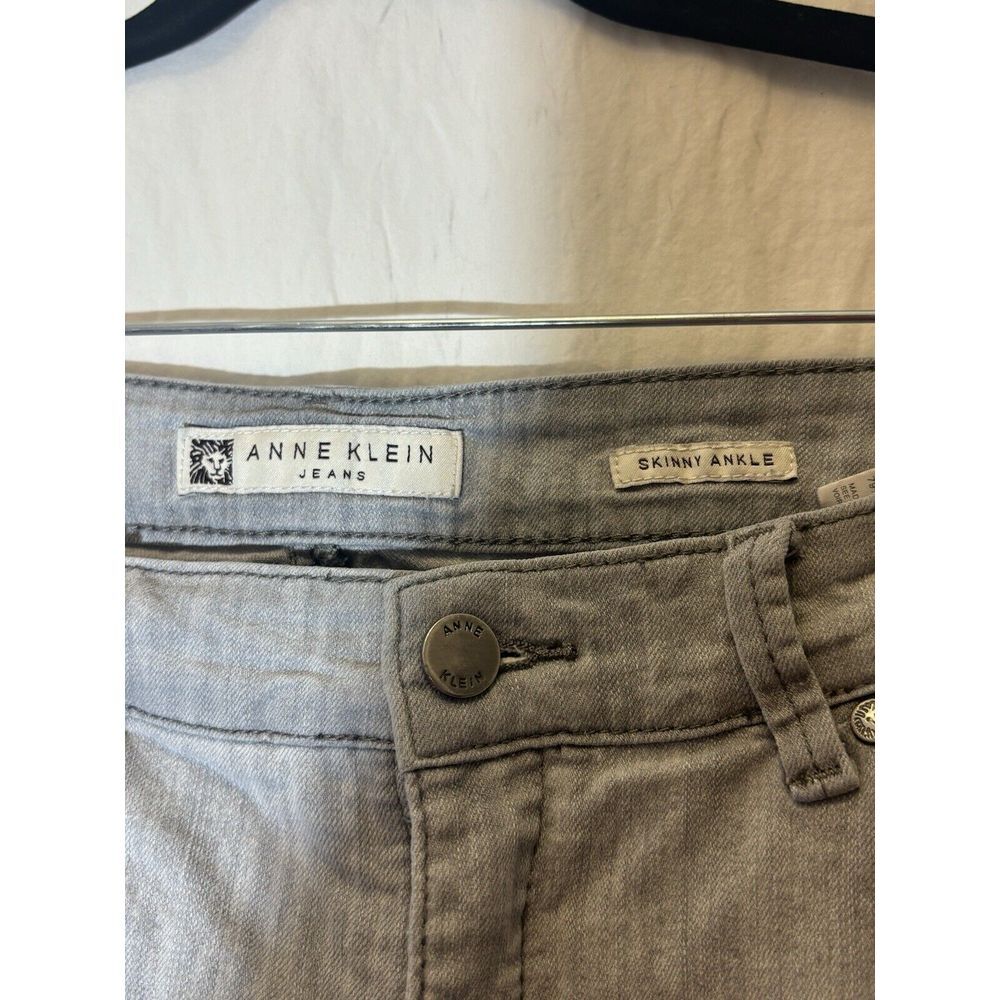 Anne Klein Women's Jeans Skinny‎ Ankle Light Grey Size 6 G20 - Picture 2 of 4